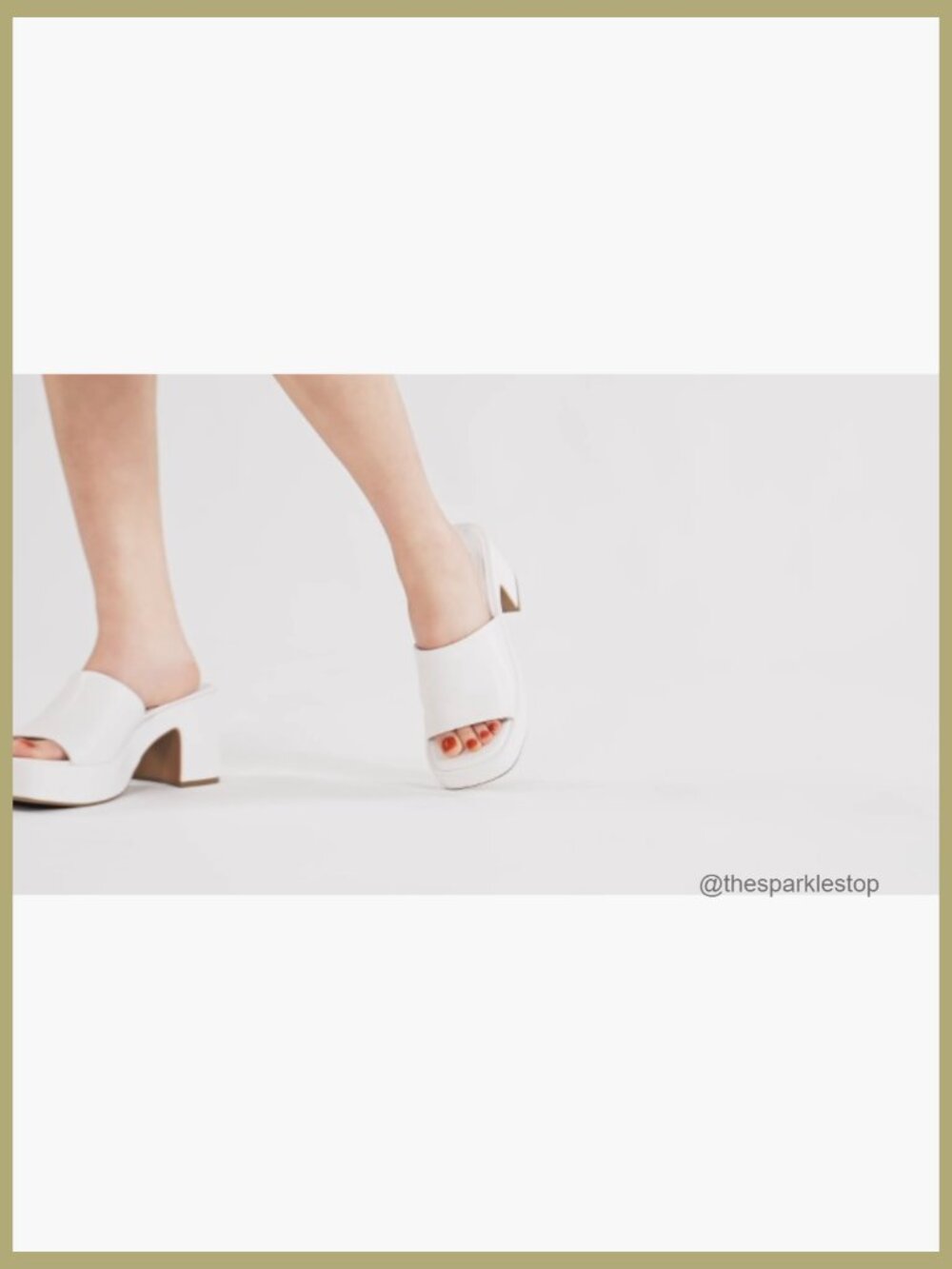 Women's Chunky Platform Heels Square Open Toe Block Heel Sandals - Picture 7 of 7